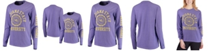 Summit Sportswear Women's Purple LSU Tigers Oversized Comfort Colors University Seal Long Sleeve T-shirt